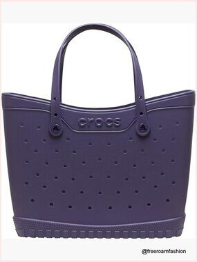 Large Durable Tote Bag with Customizable Charms, Waterproof & Washable